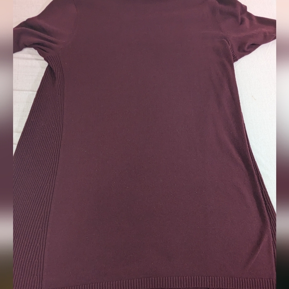J Jill Maroon Long Sleeve Sweater Tunic Dress Medium - Picture 7 of 8